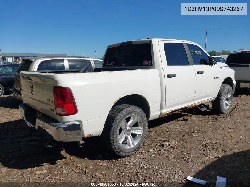 2009 Dodge Ram 1500 Slt/Sport/Trx VIN: 1D3HV13P09S743267 Lot: 40501668