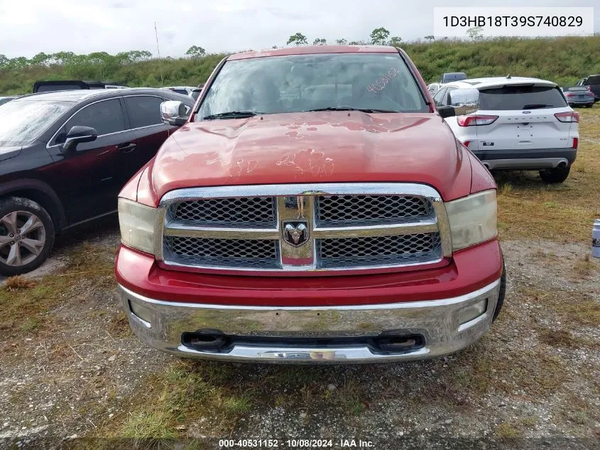 2009 Dodge Ram 1500 VIN: 1D3HB18T39S740829 Lot: 40531152