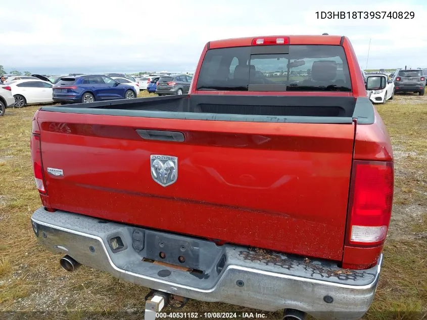 2009 Dodge Ram 1500 VIN: 1D3HB18T39S740829 Lot: 40531152