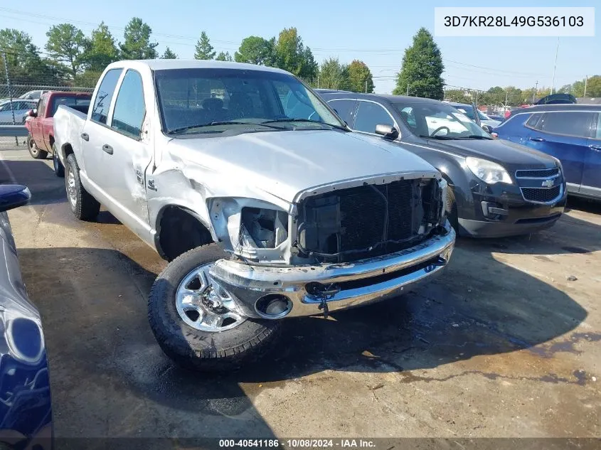 2009 Dodge Ram 2500 Slt VIN: 3D7KR28L49G536103 Lot: 40541186