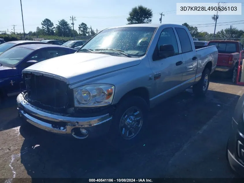 2009 Dodge Ram 2500 Slt VIN: 3D7KR28L49G536103 Lot: 40541186