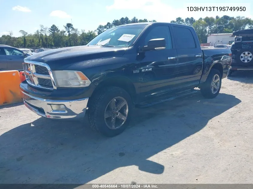 2009 Dodge Ram 1500 Slt/Sport/Trx VIN: 1D3HV13T19S749950 Lot: 40545664