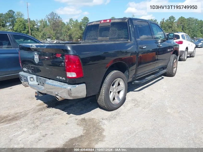 2009 Dodge Ram 1500 Slt/Sport/Trx VIN: 1D3HV13T19S749950 Lot: 40545664