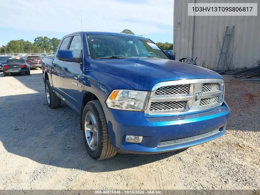 2009 Dodge Ram 1500 Slt/Sport/Trx VIN: 1D3HV13T09S806817 Lot: 40575049