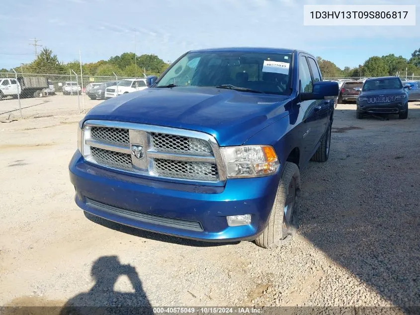 2009 Dodge Ram 1500 Slt/Sport/Trx VIN: 1D3HV13T09S806817 Lot: 40575049