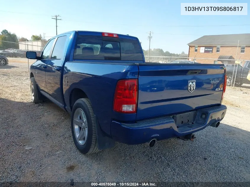 2009 Dodge Ram 1500 Slt/Sport/Trx VIN: 1D3HV13T09S806817 Lot: 40575049