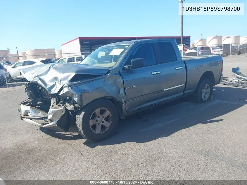 2009 Dodge Ram 1500 Slt/Sport/Trx VIN: 1D3HB18P89S798700 Lot: 40608773