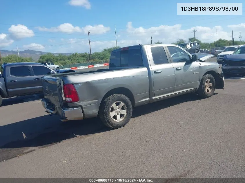 2009 Dodge Ram 1500 Slt/Sport/Trx VIN: 1D3HB18P89S798700 Lot: 40608773