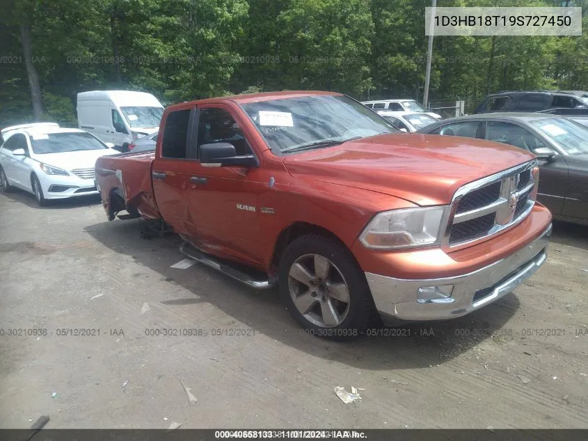 2009 Dodge Ram 1500 Slt/Sport/Trx VIN: 1D3HB18T19S727450 Lot: 40658133