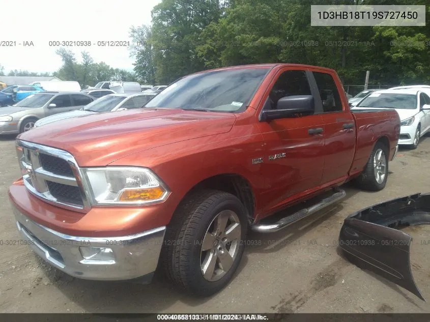 2009 Dodge Ram 1500 Slt/Sport/Trx VIN: 1D3HB18T19S727450 Lot: 40658133