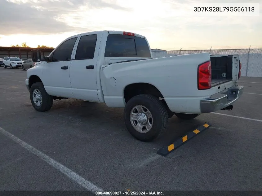 2009 Dodge Ram 2500 Slt VIN: 3D7KS28L79G566118 Lot: 40690027