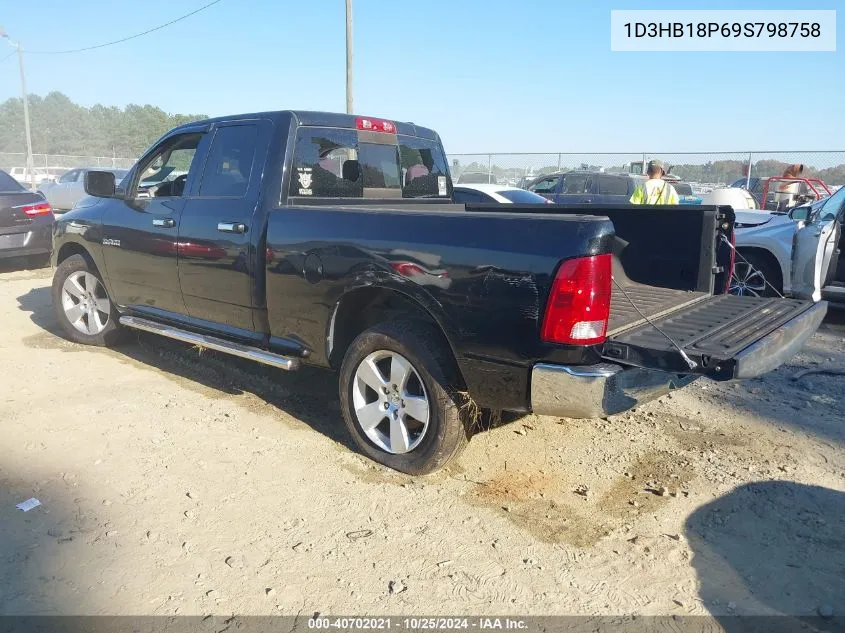 2009 Dodge Ram 1500 Slt/Sport/Trx VIN: 1D3HB18P69S798758 Lot: 40702021