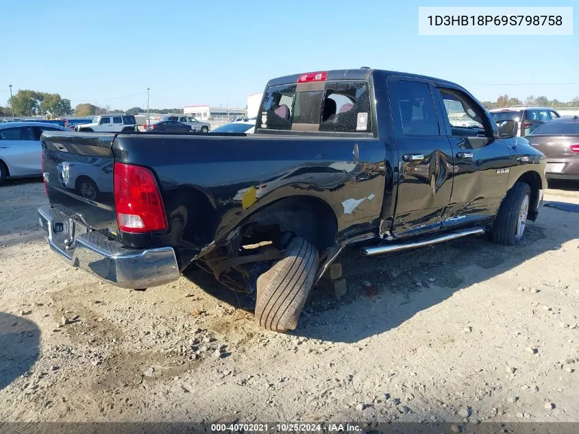 2009 Dodge Ram 1500 Slt/Sport/Trx VIN: 1D3HB18P69S798758 Lot: 40702021