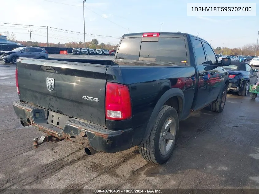 2009 Dodge Ram 1500 Slt/Sport/Trx VIN: 1D3HV18T59S702400 Lot: 40710431