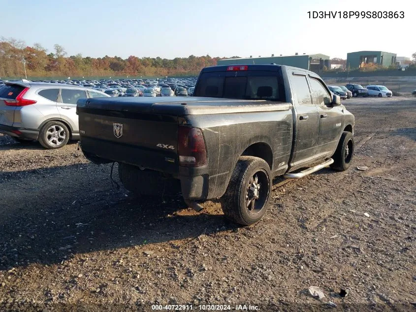 2009 Dodge Ram 1500 Slt/Sport/Trx VIN: 1D3HV18P99S803863 Lot: 40722911