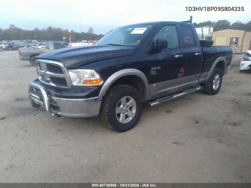 2009 Dodge Ram 1500 Slt/Sport/Trx VIN: 1D3HV18P09S804335 Lot: 40736988