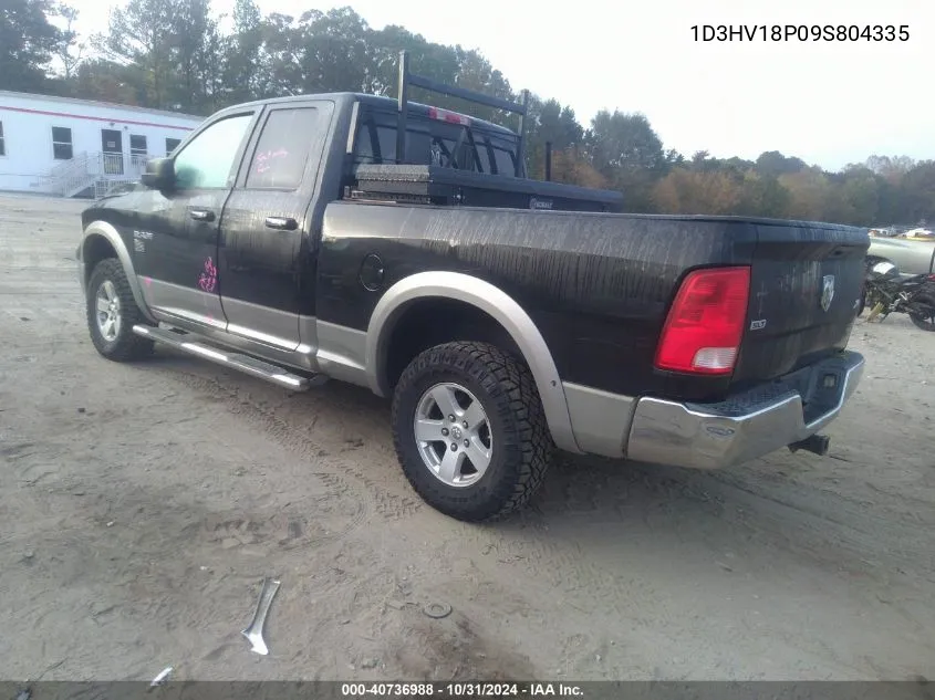 2009 Dodge Ram 1500 Slt/Sport/Trx VIN: 1D3HV18P09S804335 Lot: 40736988