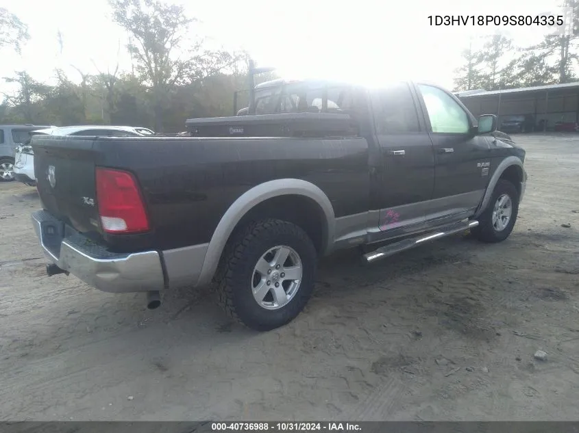 2009 Dodge Ram 1500 Slt/Sport/Trx VIN: 1D3HV18P09S804335 Lot: 40736988