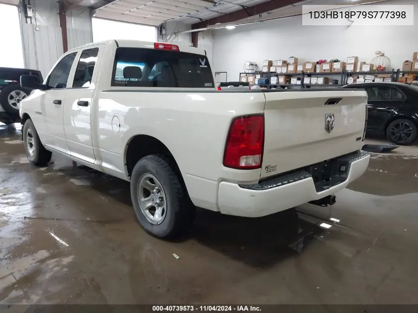 2009 Dodge Ram 1500 VIN: 1D3HB18P79S777398 Lot: 40739573