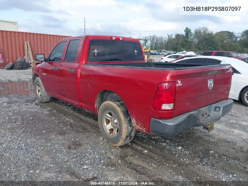 2009 Dodge Ram 1500 St VIN: 1D3HB18P29S807097 Lot: 40746515