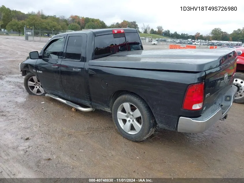 2009 Dodge Ram 1500 Slt/Sport/Trx VIN: 1D3HV18T49S726980 Lot: 40748830