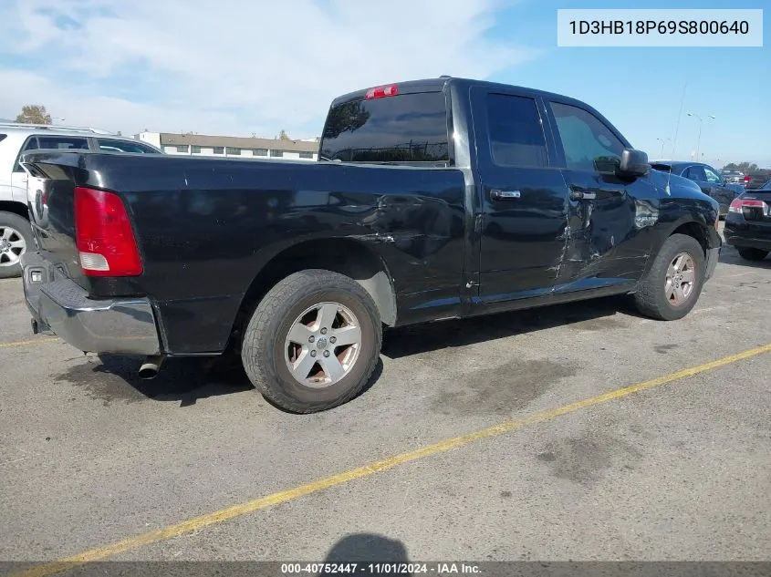 2009 Dodge Ram 1500 Slt/Sport/Trx VIN: 1D3HB18P69S800640 Lot: 40752447