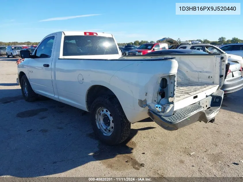 2009 Dodge Ram 1500 St VIN: 1D3HB16PX9J520440 Lot: 40820201