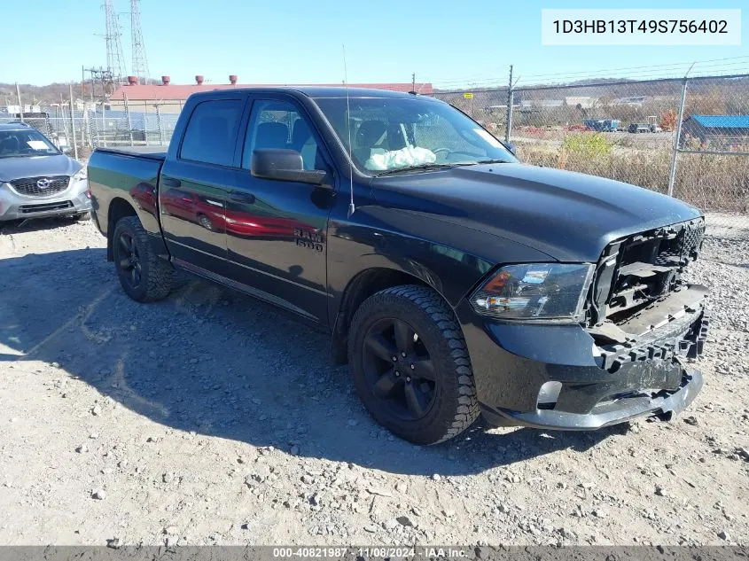 2009 Dodge Ram 1500 Slt/Sport/Trx VIN: 1D3HB13T49S756402 Lot: 40821987