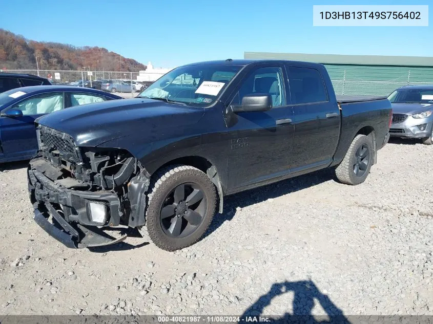 2009 Dodge Ram 1500 Slt/Sport/Trx VIN: 1D3HB13T49S756402 Lot: 40821987