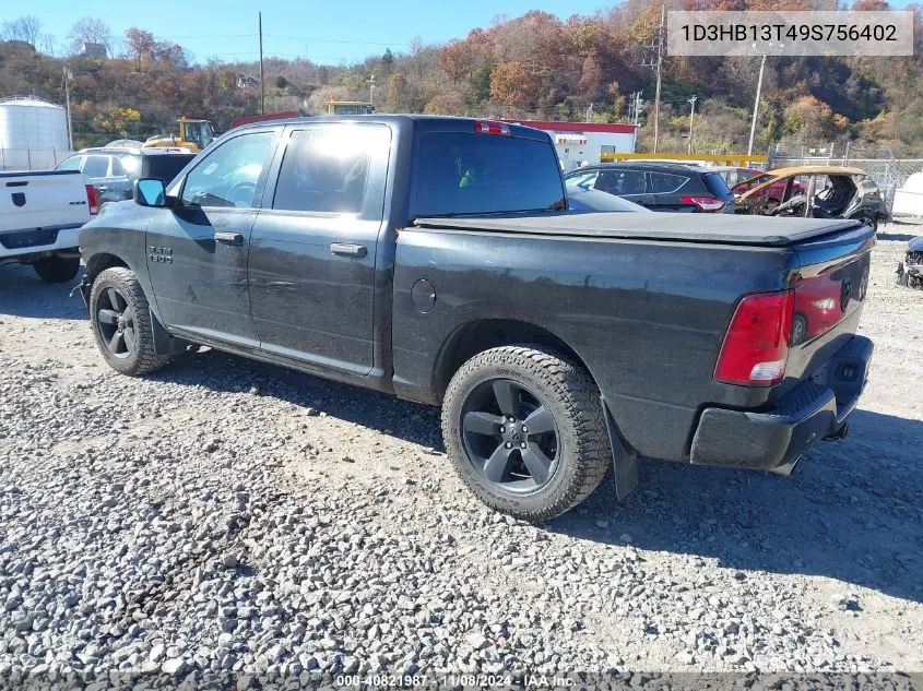 2009 Dodge Ram 1500 Slt/Sport/Trx VIN: 1D3HB13T49S756402 Lot: 40821987