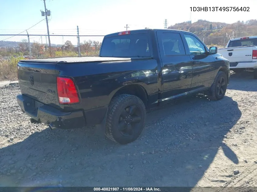 2009 Dodge Ram 1500 Slt/Sport/Trx VIN: 1D3HB13T49S756402 Lot: 40821987