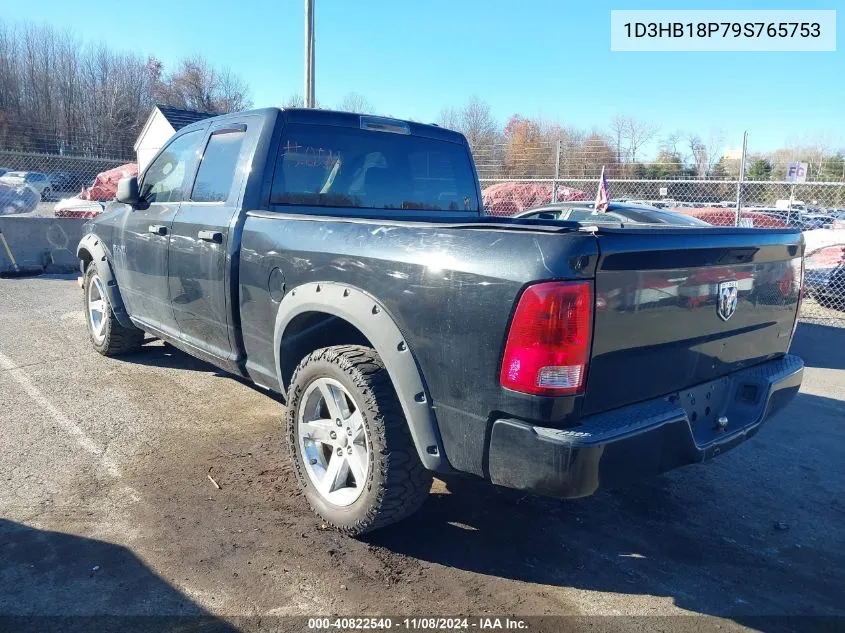 2009 Dodge Ram 1500 St VIN: 1D3HB18P79S765753 Lot: 40822540