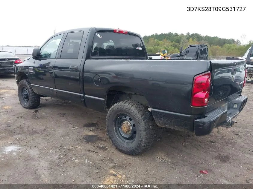 2009 Dodge Ram 2500 St VIN: 3D7KS28T09G531727 Lot: 40831421