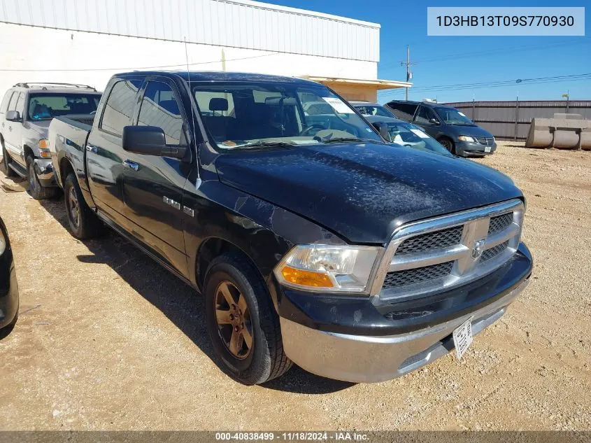 2009 Dodge Ram 1500 Slt/Sport/Trx VIN: 1D3HB13T09S770930 Lot: 40838499