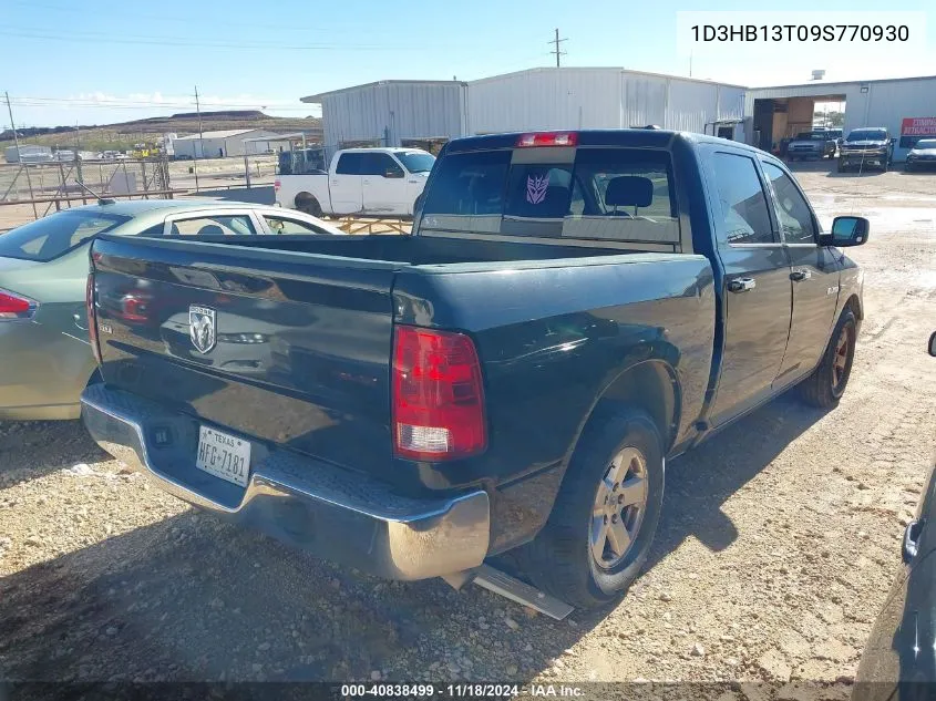 2009 Dodge Ram 1500 Slt/Sport/Trx VIN: 1D3HB13T09S770930 Lot: 40838499