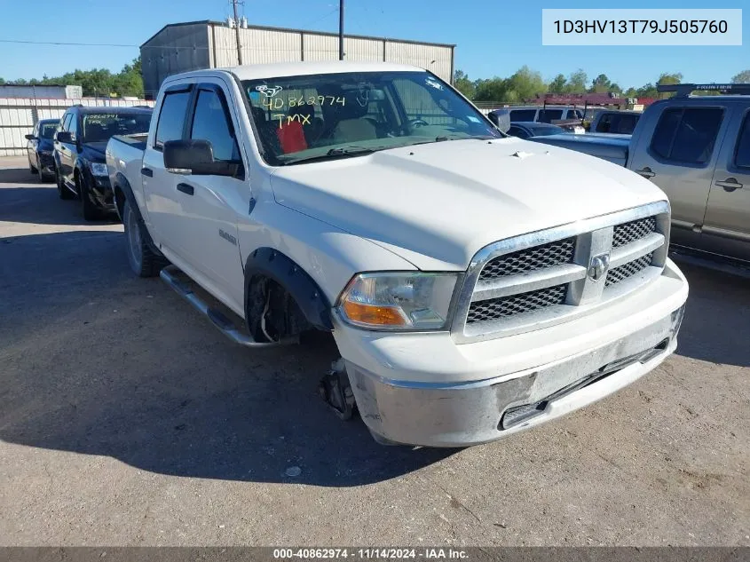 2009 Dodge Ram 1500 Slt/Sport/Trx VIN: 1D3HV13T79J505760 Lot: 40862974