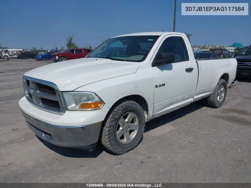 2010 Dodge Ram 1500 VIN: 3D7JB1EP3AG117584 Lot: 12089468