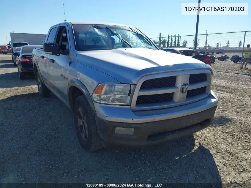 2010 Dodge Ram 1500 VIN: 1D7RV1CT6AS170203 Lot: 12093189