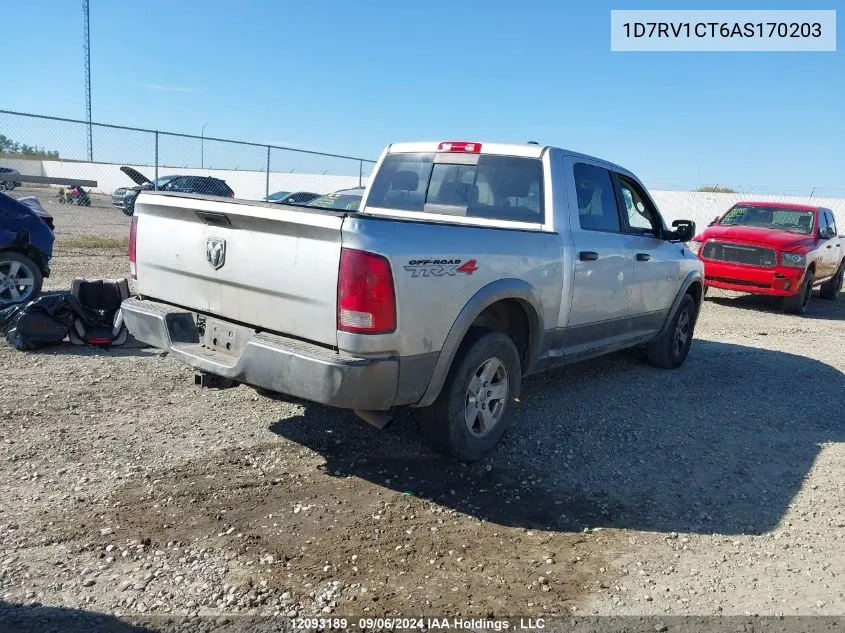 2010 Dodge Ram 1500 VIN: 1D7RV1CT6AS170203 Lot: 12093189