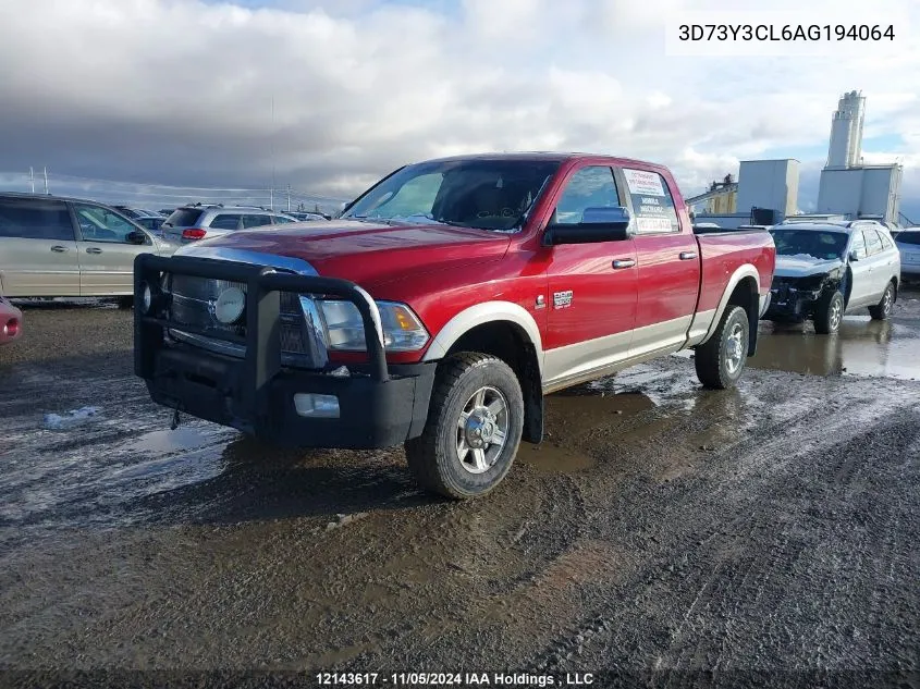 2010 Dodge Ram 3500 VIN: 3D73Y3CL6AG194064 Lot: 12143617