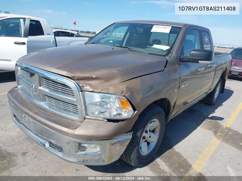 2010 Dodge Ram 1500 Slt/Sport/Trx VIN: 1D7RV1GT8AS211408 Lot: 39632883