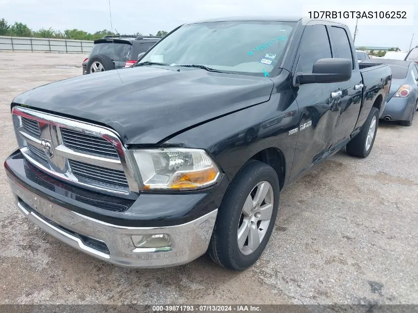 2010 Dodge Ram 1500 Slt/Sport/Trx VIN: 1D7RB1GT3AS106252 Lot: 39871793