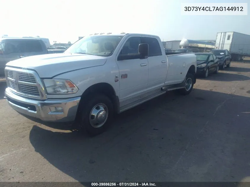 2010 Dodge Ram 3500 Slt VIN: 3D73Y4CL7AG144912 Lot: 39886256