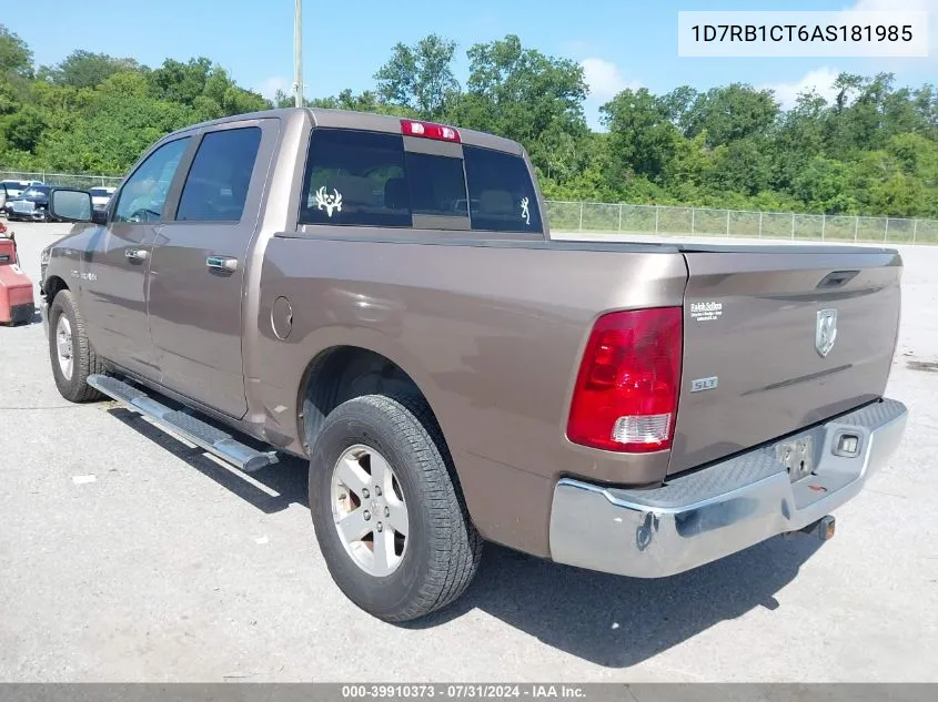 2010 Dodge Ram 1500 Slt/Sport/Trx VIN: 1D7RB1CT6AS181985 Lot: 39910373