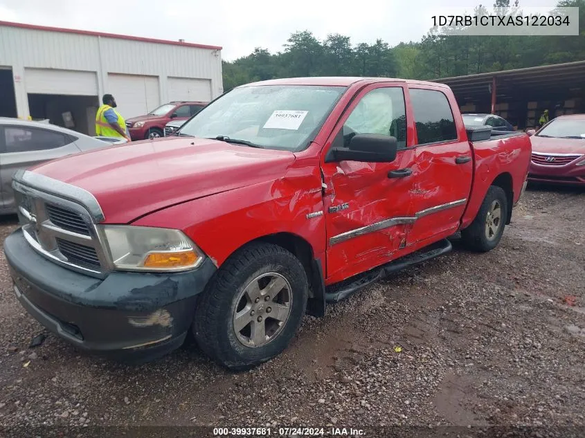 1D7RB1CTXAS122034 2010 Dodge Ram 1500 St