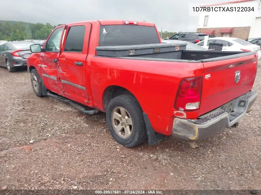 2010 Dodge Ram 1500 St VIN: 1D7RB1CTXAS122034 Lot: 39937681