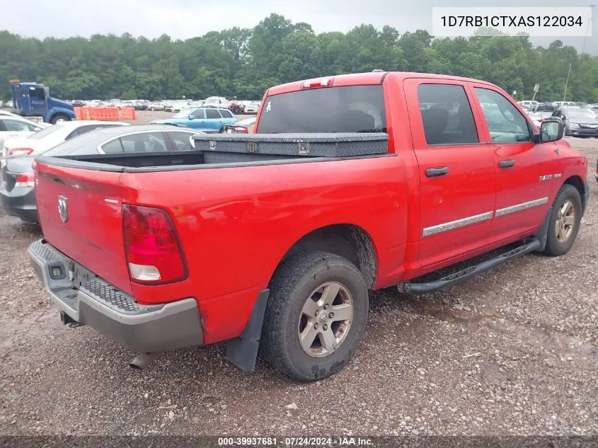 2010 Dodge Ram 1500 St VIN: 1D7RB1CTXAS122034 Lot: 39937681