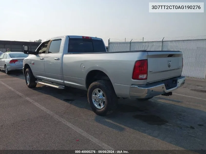 2010 Dodge Ram 2500 Slt VIN: 3D7TT2CT0AG190276 Lot: 40000276