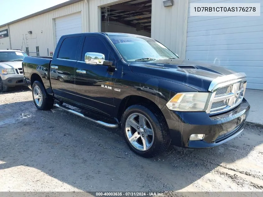 2010 Dodge Ram 1500 Slt/Sport/Trx VIN: 1D7RB1CT0AS176278 Lot: 40003635