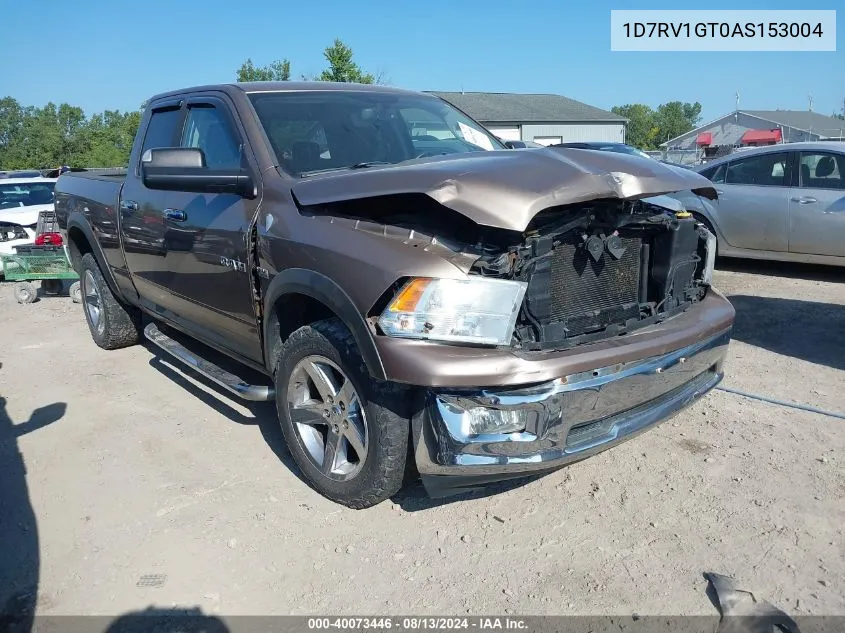 2010 Dodge Ram 1500 Slt/Sport/Trx VIN: 1D7RV1GT0AS153004 Lot: 40073446